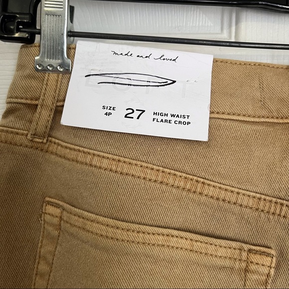 LOFT HIGH WAIST FLARE CROP IN TAN - Picture 8 of 10